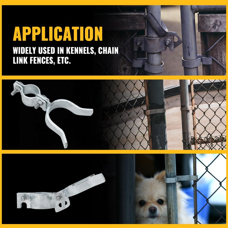 VIVIDA Chain Link Gate Latch 1-3/8"" x 2-3/8"", Fence Fork Latch for Metal Gates with Padlock Hole, Galvanized Steel, Chain Link Fence Parts, 1 PCS - Image 5